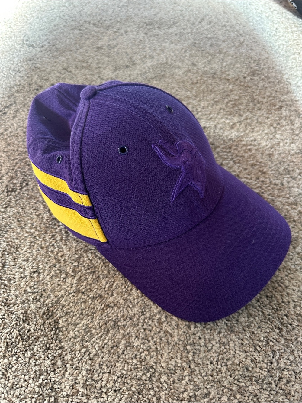 Purple Minnesota Vikings Cap with Yellow Side Stripes